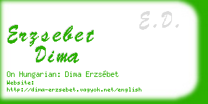 erzsebet dima business card